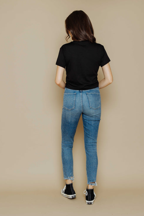 Jill-Crop Rib Tee